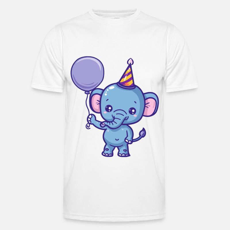 Mammoth Birthday Comic - Men's Functional T-Shirt - white