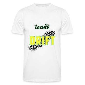 Team DRIFT - Men's Functional T-Shirt - white - Front - AI Model Male 178 dark (178cm)