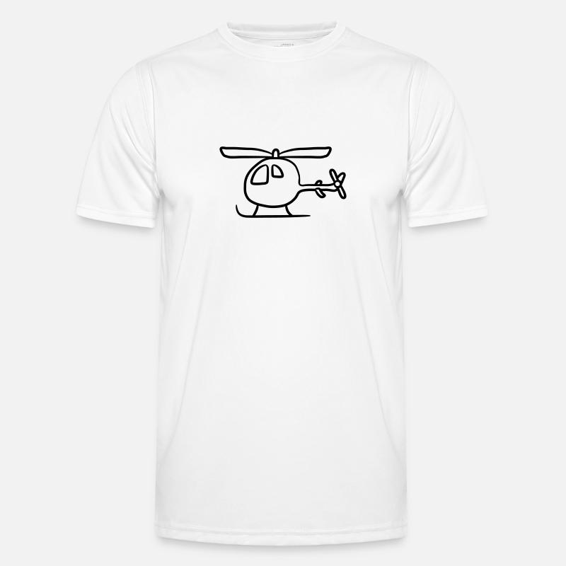 Comic Cartoon Kinder Heli Niedlich Männer Funktions-T-Shirt