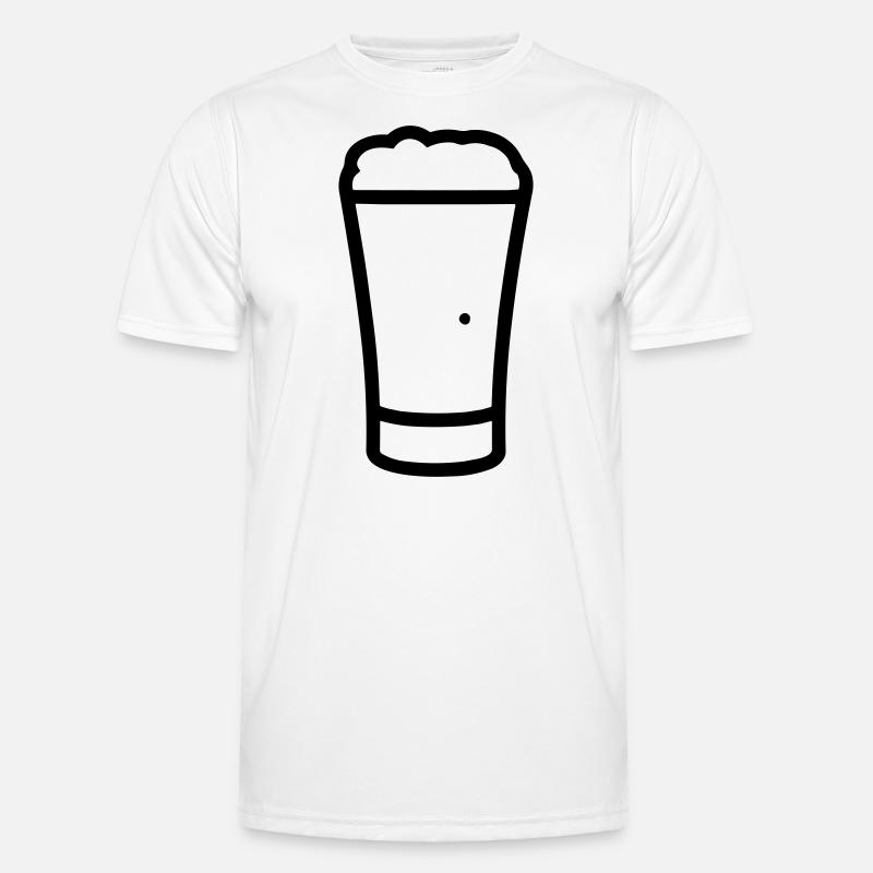 Bier - Männer Funktions-T-Shirt - Weiß