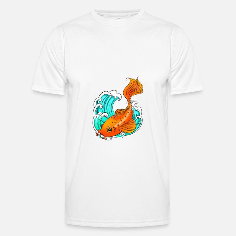 Koi Carp - Wave - Fish Men's Functional T-Shirt
