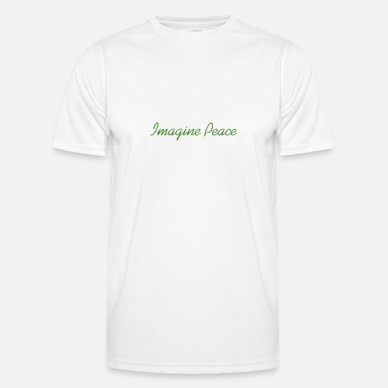 Stell dir Frieden vor - Männer Funktions-T-Shirt - Weiß