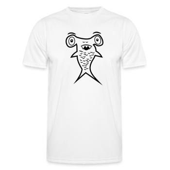 Hammerhead shark - shark fin - Men's Functional T-Shirt - white - Front - AI Model Male 178 dark (178cm)