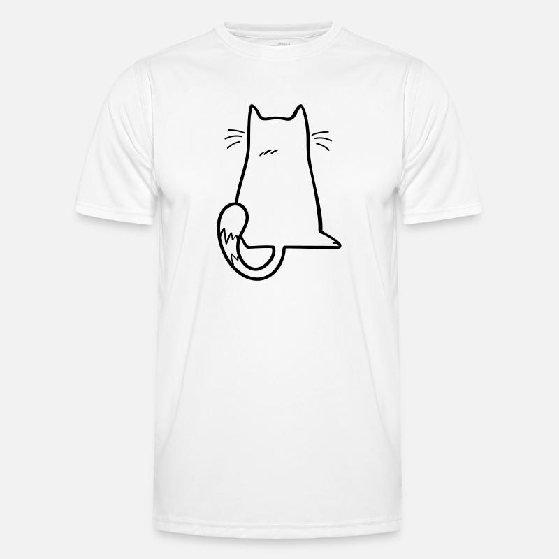 Katze Nein Katzenliebhaber Nö Geschenk Cat NO Männer Funktions-T-Shirt