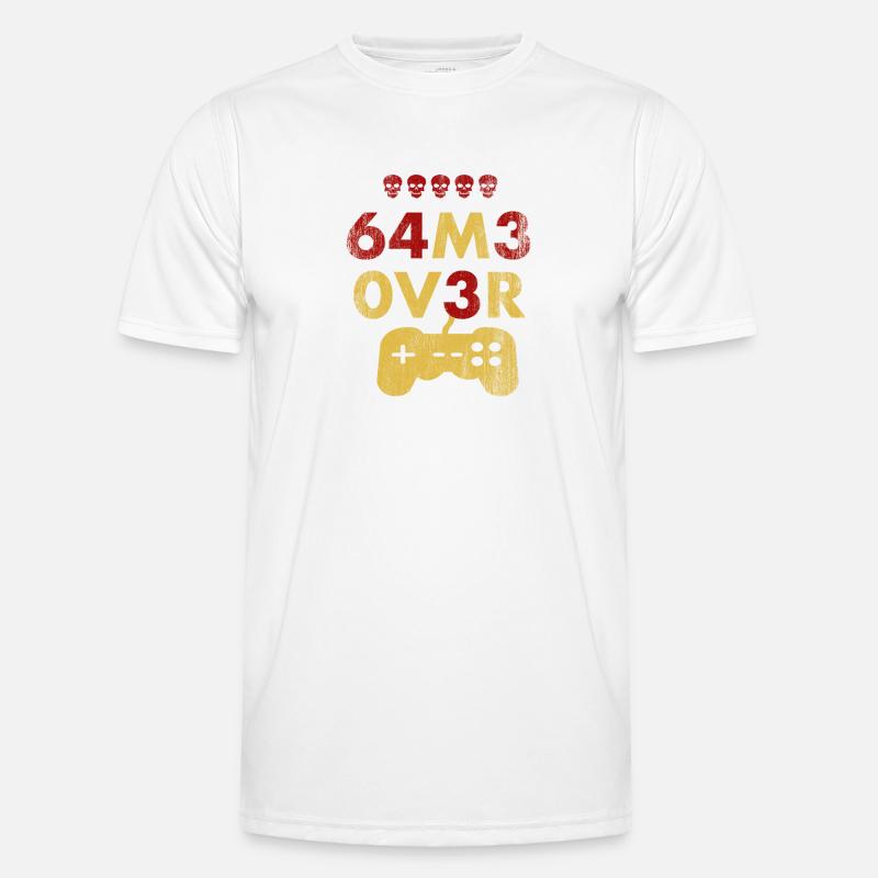 Game Over Leet Text avec manette de jeu T-shirt sport Homme
