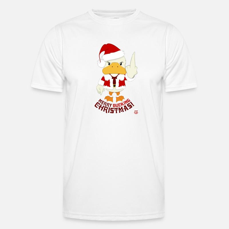 Glædelig andejul - Funktionsshirt til herrer - hvid