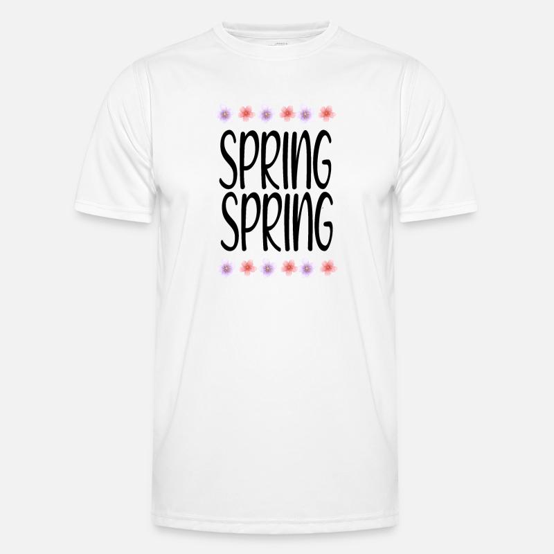 SPRING Words Design avec des fleurs T-shirt sport Homme