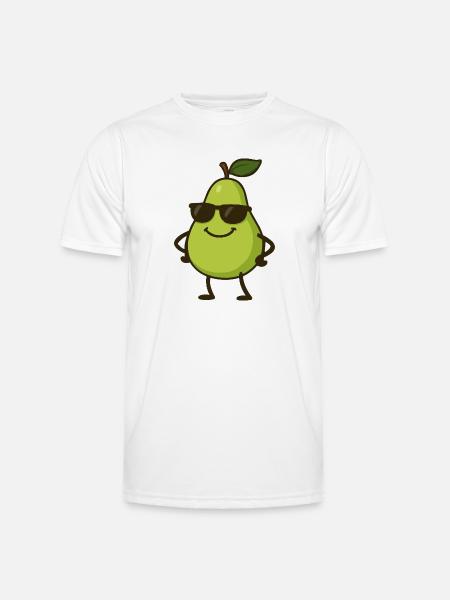 birne comic cool - Männer Funktions-T-Shirt - Weiß