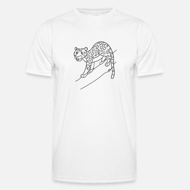 Leopard, Raubkatze, Geschenk, Geschenkidee - Männer Funktions-T-Shirt - Weiß