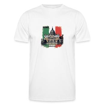 Rom Jubiläum Pilger der Hoffnung 2025, Vatikan v1 - Männer Funktions-T-Shirt - Weiß - Vorne - AI Model Male 178 dark (178cm)