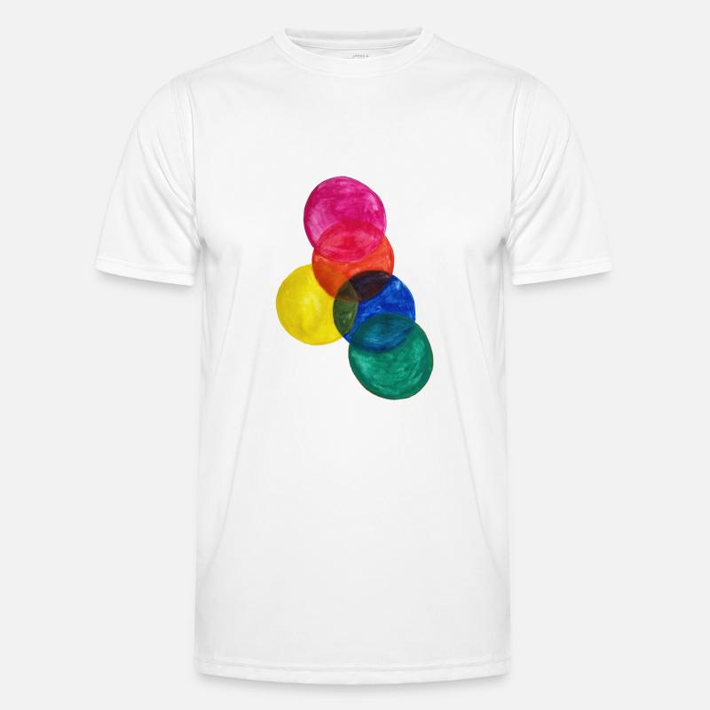 Coloured Circles Männer Funktions-T-Shirt