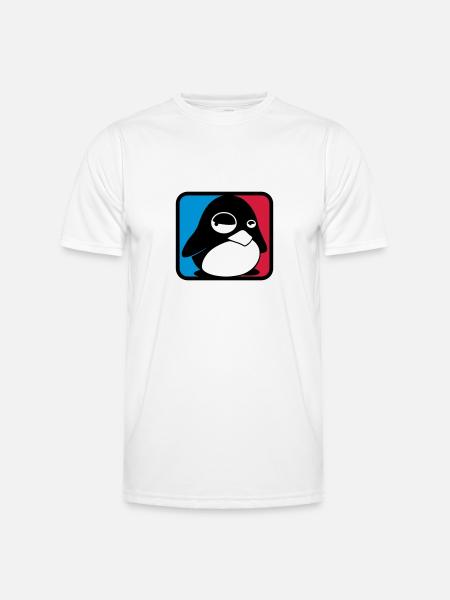TUX League, LINUX - Men's Functional T-Shirt - white