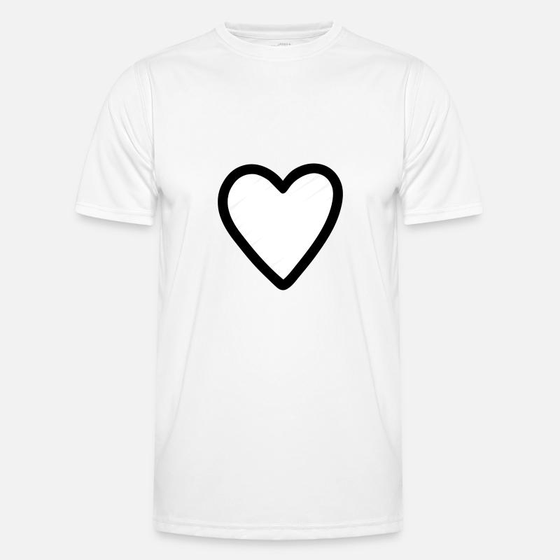 Herz Icon Zeichen Männer Funktions-T-Shirt