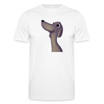 Lustiger Hund - Männer Funktions-T-Shirt - Weiß - Vorne - AI Model Male 178 dark (178cm)