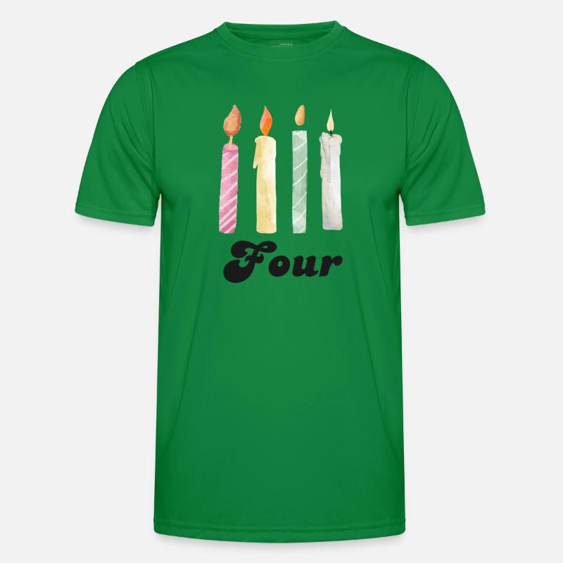 4e anniversaire bougie T-shirt sport Homme