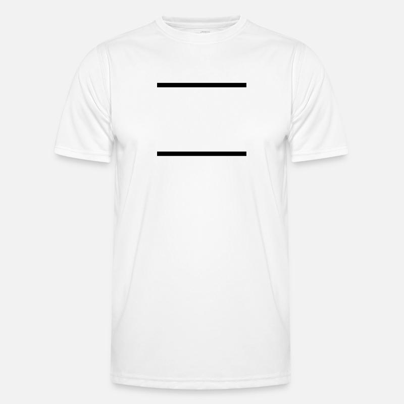 Lines / / slashes / / double line / / double / / - Men's Functional T-Shirt - white