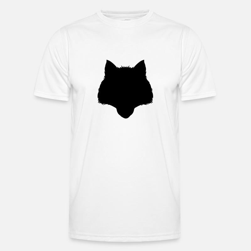 Wolf - Männer Funktions-T-Shirt - Weiß
