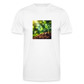 Nature - Men's Functional T-Shirt - white - Front - AI Model Male 178 dark (178cm)