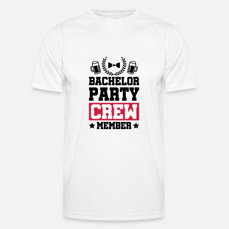 bachelor party crew - Men's Functional T-Shirt - white