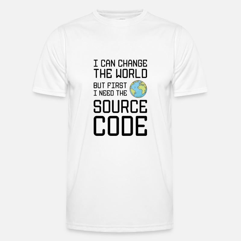 I Can Change The World But First I Need The Source Männer Funktions-T-Shirt