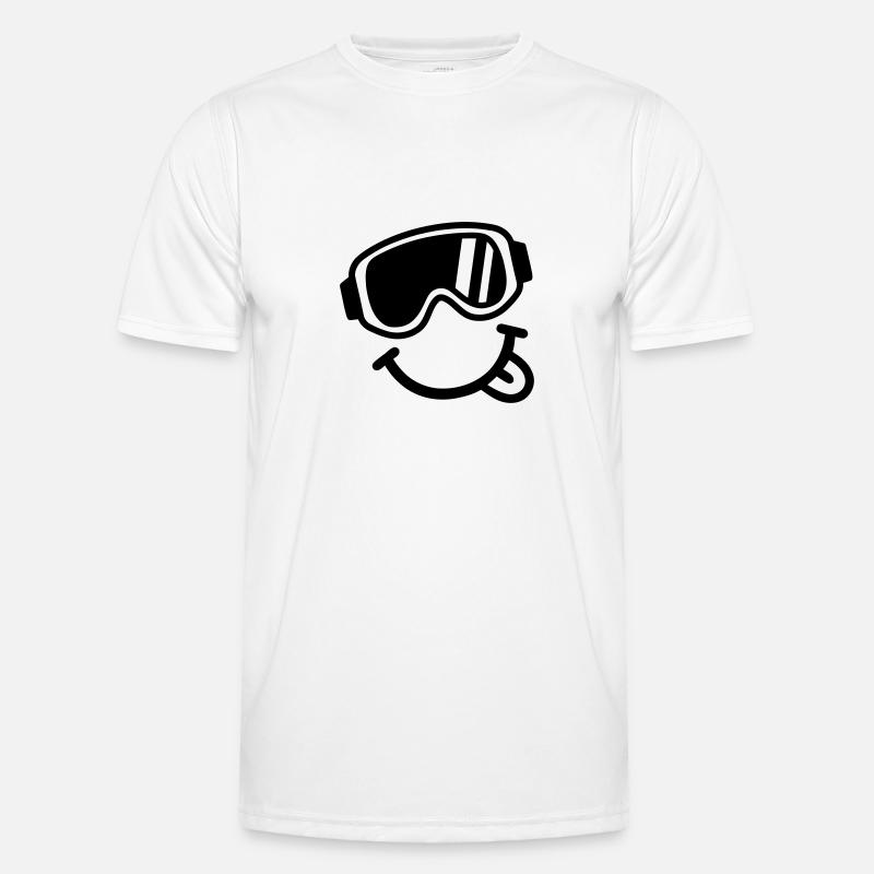 Ski - Männer Funktions-T-Shirt - Weiß