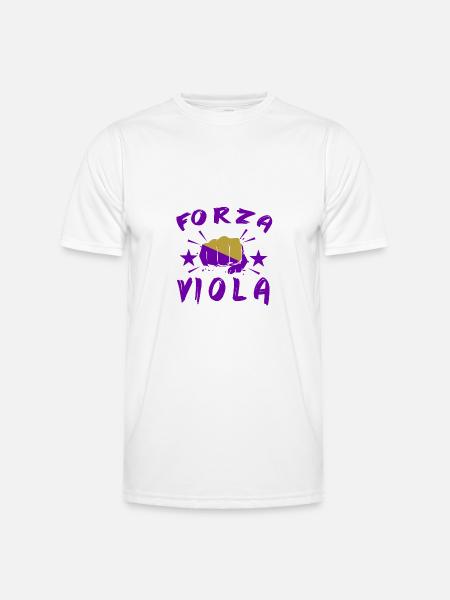 forza Viola - Männer Funktions-T-Shirt - Weiß
