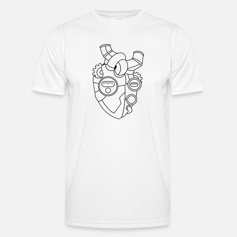 Herz für Technik – Technik Geschenkidee - Männer Funktions-T-Shirt - Weiß