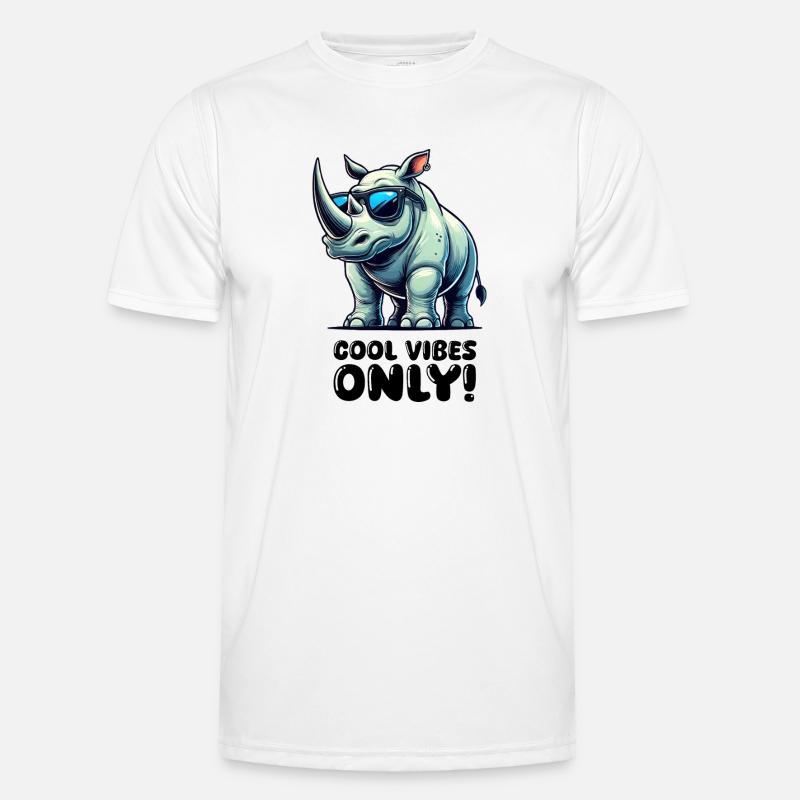 nashorn comic - Männer Funktions-T-Shirt - Weiß