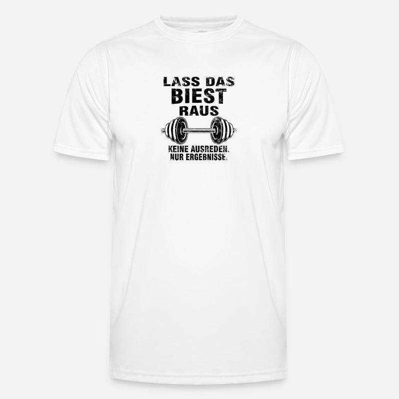 Lass das Biest raus – Hardcore Training Tee Männer Funktions-T-Shirt