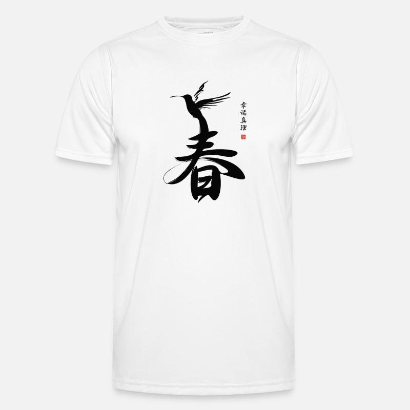 Japanese Script SPRING T-shirt sport Homme