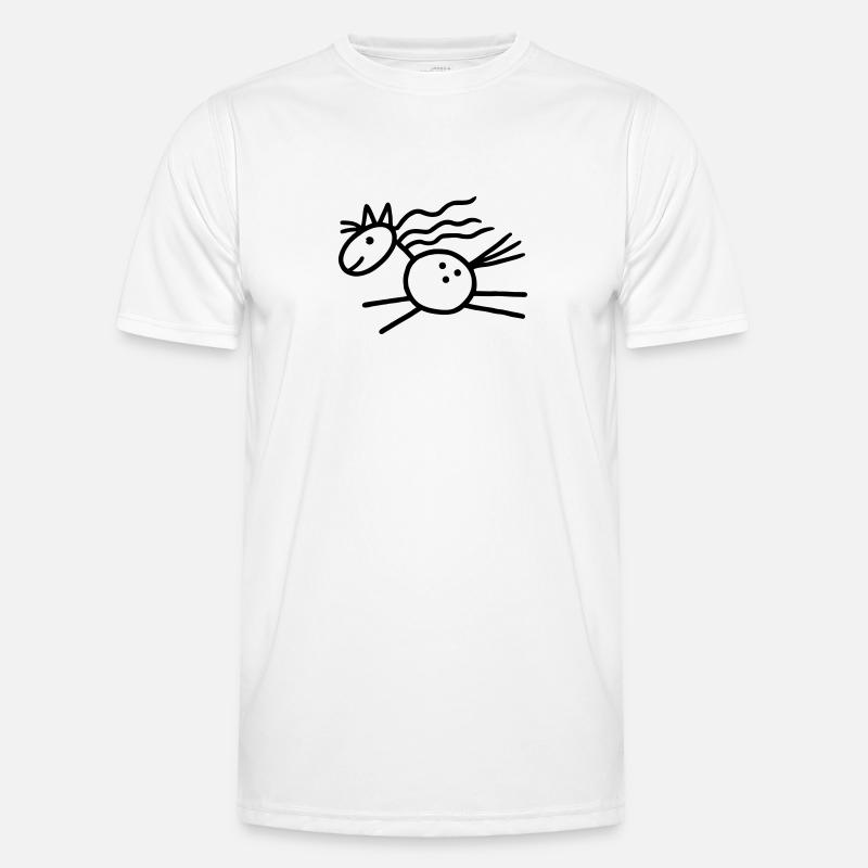 Pferd springt - Männer Funktions-T-Shirt - Weiß