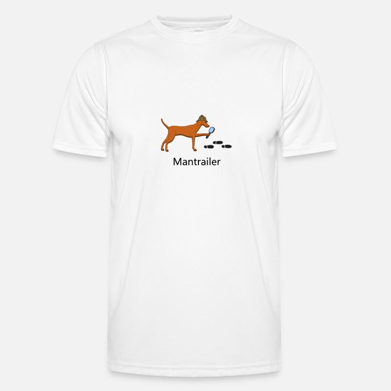 Mantrailing Vizsla - Men's Functional T-Shirt - white