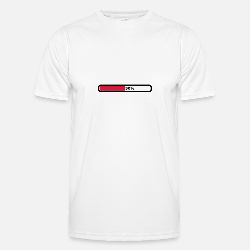 50% Loading - Männer Funktions-T-Shirt - Weiß