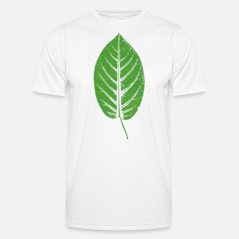 Beech leaf leaf / beech GREEN - Men's Functional T-Shirt - white