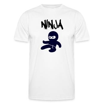 Ninja - Men's Functional T-Shirt - white - Front - AI Model Male 178 dark (178cm)