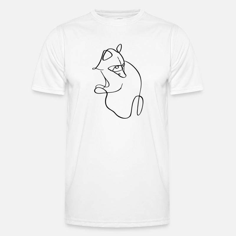 Stylized stylized stylized raccoon - Men's Functional T-Shirt - white