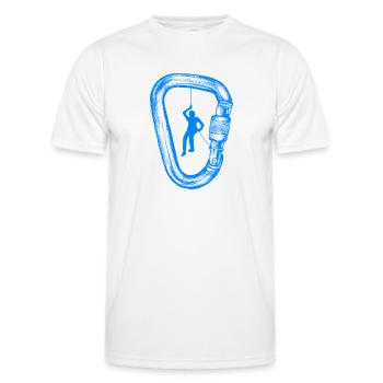 climber - Men's Functional T-Shirt - white - Front - AI Model Male 178 dark (178cm)