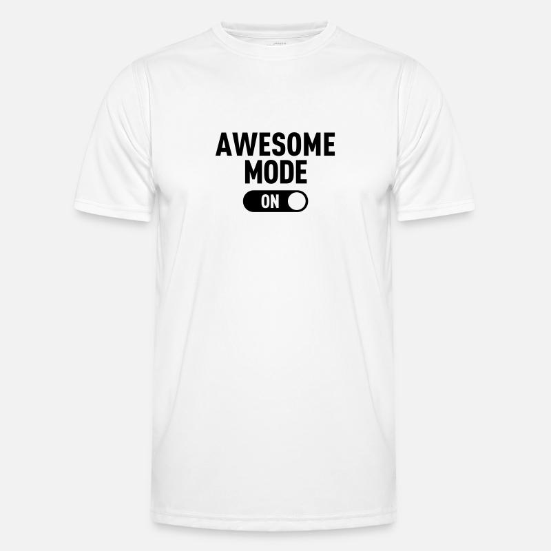 Awesome Mode - Männer Funktions-T-Shirt - Weiß