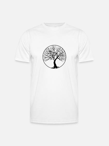tree circle - Men's Functional T-Shirt - white