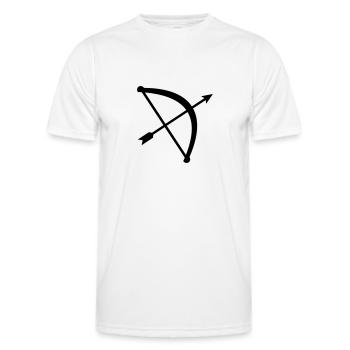 Pfeil Bogen - Männer Funktions-T-Shirt - Weiß - Vorne - AI Model Male 178 dark (178cm)