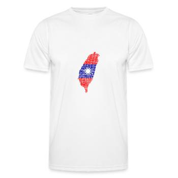 Taiwan taiwan - T-shirt sport Homme - blanc - Devant - AI Model Male 178 dark (178cm)
