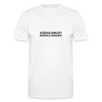 Sozialismus? Niemals wieder! - Männer Funktions-T-Shirt - Weiß - Vorne - AI Model Male 178 dark (178cm)