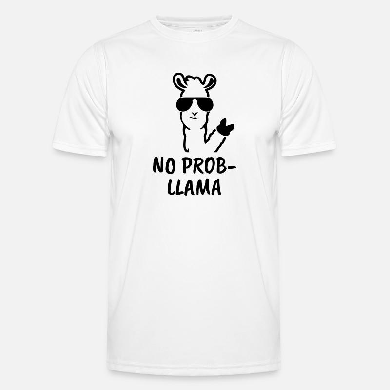 NO PROB-LLAMA! Männer Funktions-T-Shirt