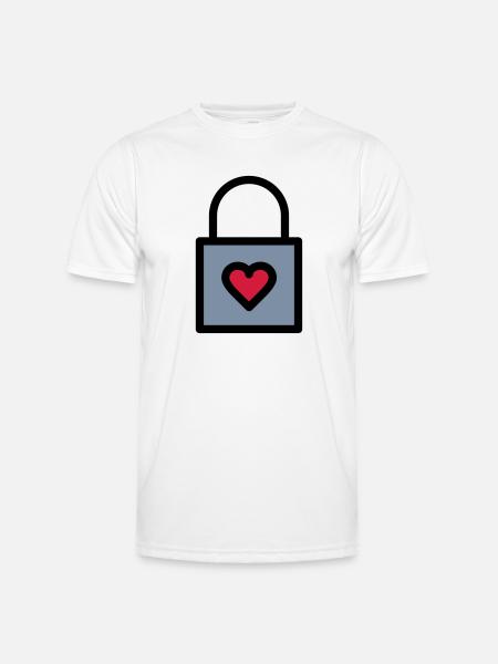 Padlock, love lock - Men's Functional T-Shirt - white