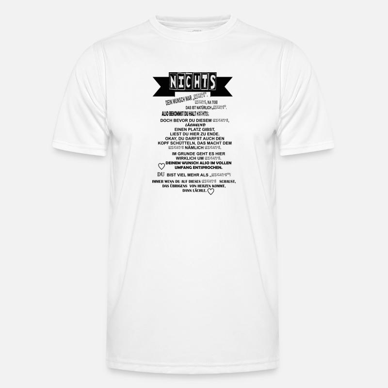Nichts - Geschenkidee - Nichts schenken. Text Männer Funktions-T-Shirt