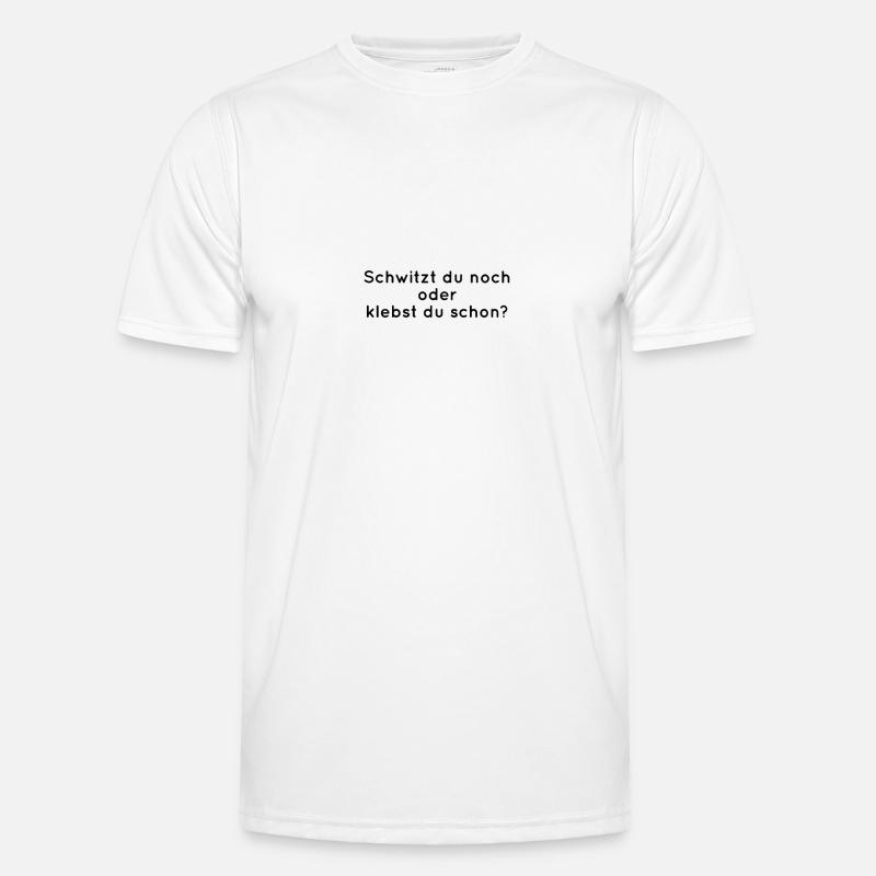 Schwitzen oder Kleben? - Männer Funktions-T-Shirt - Weiß