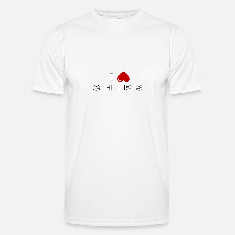 I hate Chips - Men's Functional T-Shirt - white