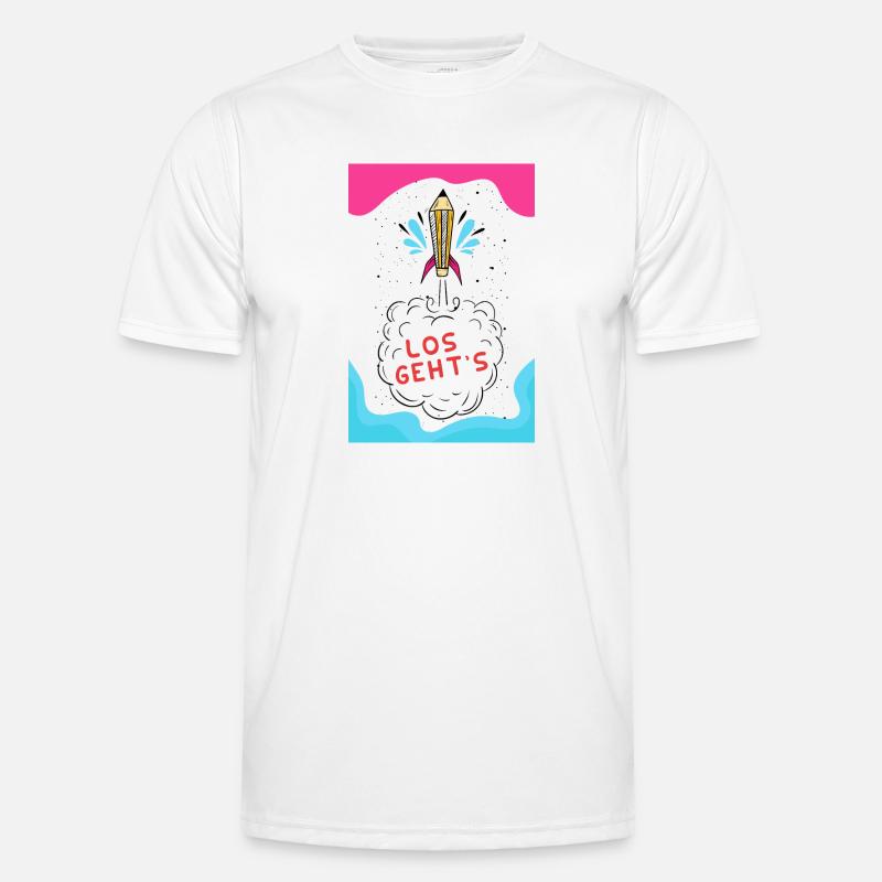 School can come - Men's Functional T-Shirt - white