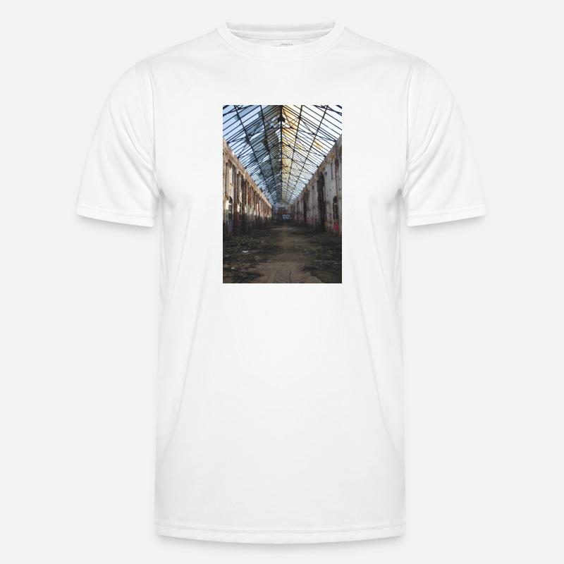 Affiche de graffiti sur l'architecture de l'affiche de la construction industrielle T-shirt sport Homme