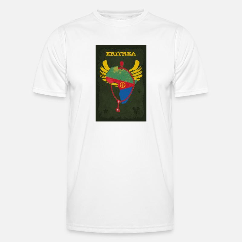 Eritrea-plakat - Funksjons-T-skjorte for menn - hvit